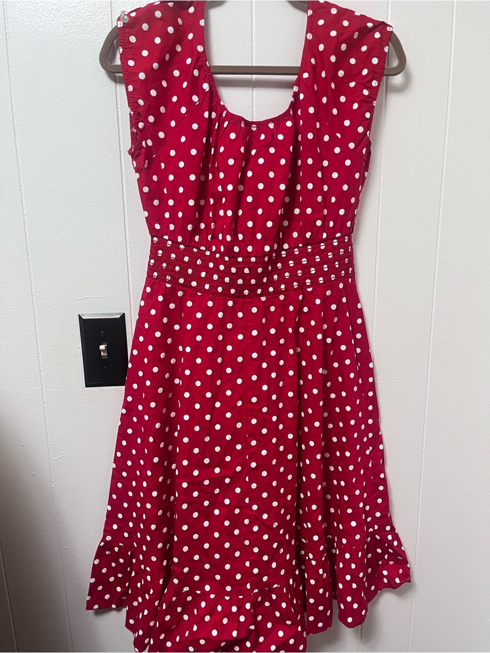 FunFash Red Polka Dot Midi Dress - Picture 4 of 5